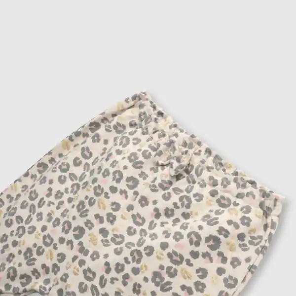 Pantalón de Buzo Animal Print Bebé Niña Beige Talla 6M Colloky