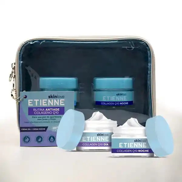 Etienne Estuche Collagen Q10 Día + Noche + Cosmetiqueras