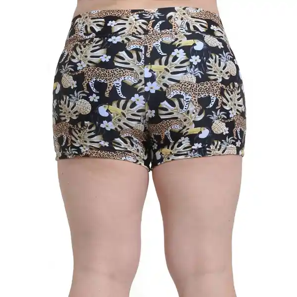 Bikini Short Estilo Hot Estampado Amarillo Talla XXL Samia