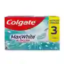 Pasta Dental Colgate Max White Crystal Mint 75 mL x 3 Und