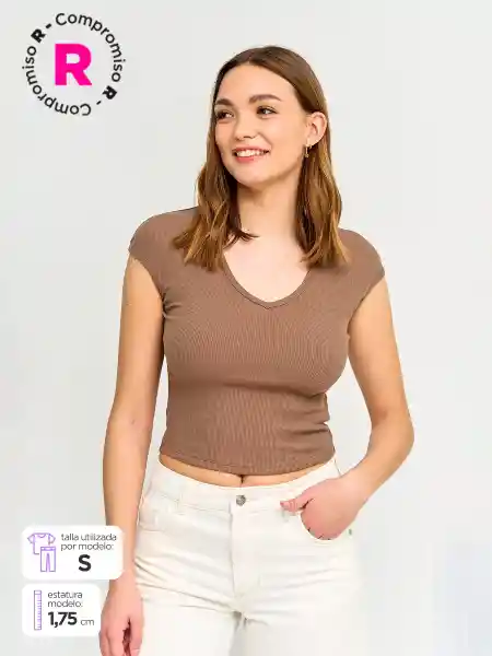 Index Polera Sin Manga Eve2 Color Café M S25