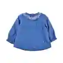 Blusa Mezclilla Manga Larga Bebé Niña Azul Talla 4 A Pillin