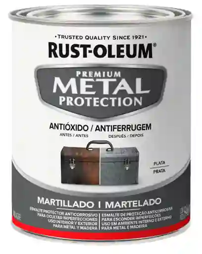 Rust Oleum Esmalte Anticorrosivo Metal Plata Martillado