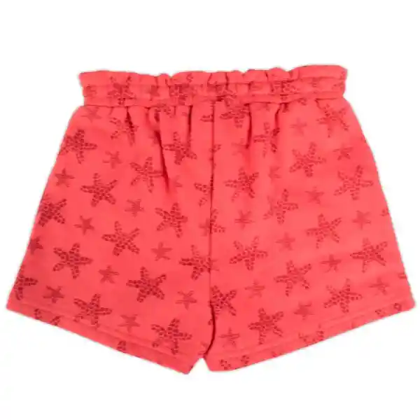 Short Franela Bebé Niña Coral Pillín Talla 6 M