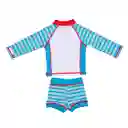 Traje De Baño Uv 2 Pcs Bebé Niño Celeste Pillin 18 M