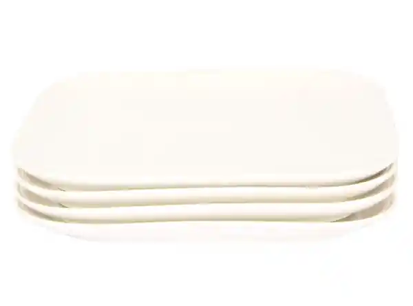 Set Plato Fondo Basic Cuadrado Blanco Ripley Home