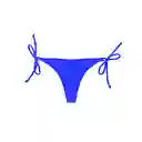 Bikini Calzón Colaless Con Amarras Azul Talla XL Samia
