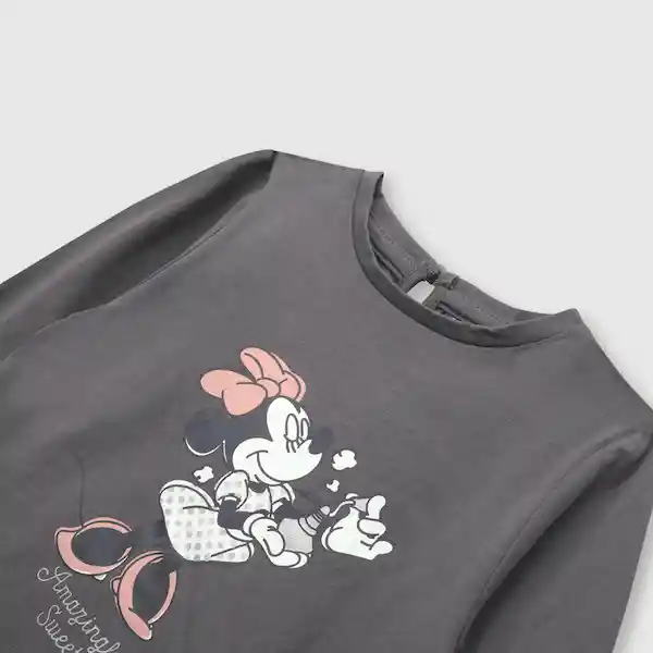 Polera Minnie de Bebé Grafito Talla 12M Colloky