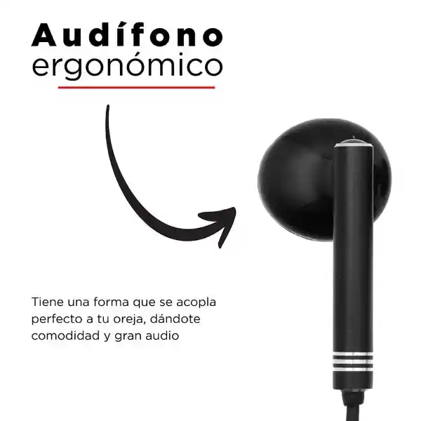 Miniso Audífonos de Cable Negro 1318