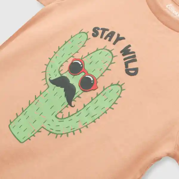 Polera Cactus de Bebé Niño Pomelo Talla 18/24M Colloky