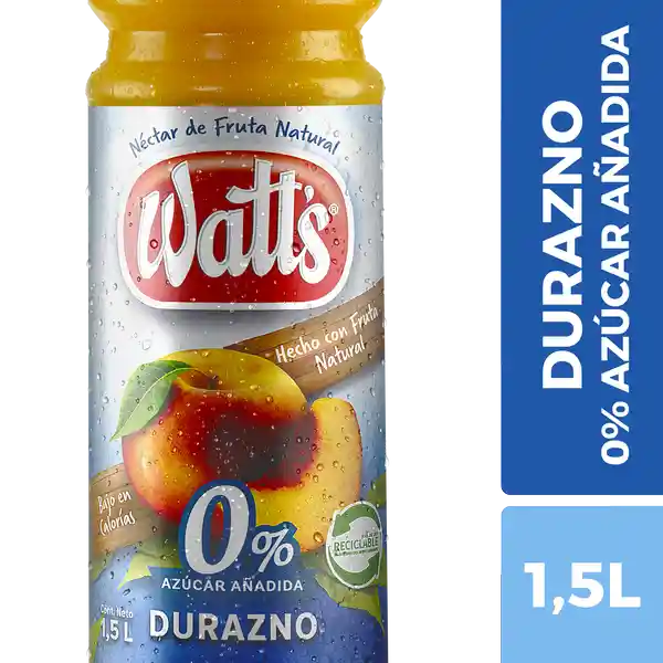 Watts Néctar de Fruta Sabor a Durazno Light 1.5 L