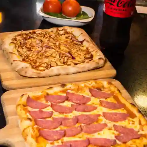 Promo 2 Pizzas Familiares+ 1 Bebida 1.5L