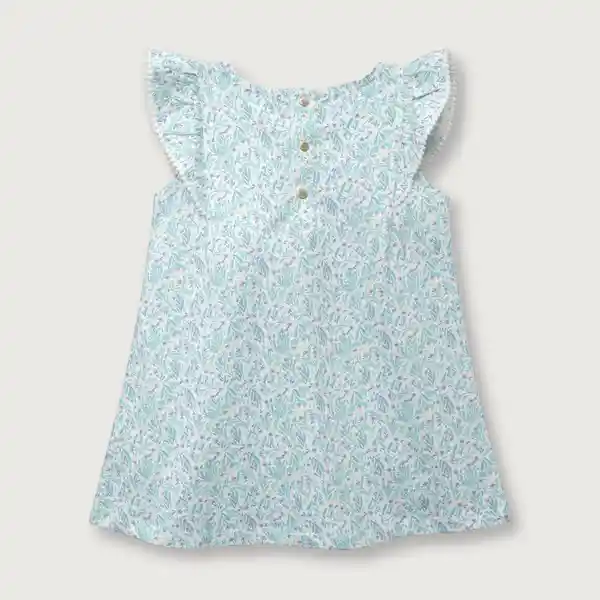 Vestido Vuelos Esencial de Niña Light Blue Talla 12M Opaline