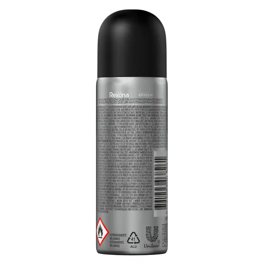 Rexona Desodorante Antitranspirante Clinical Aerosol Clean