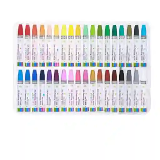 Miniso Paquete De Crayones Al Óleo Con Estuche, 36 Colores