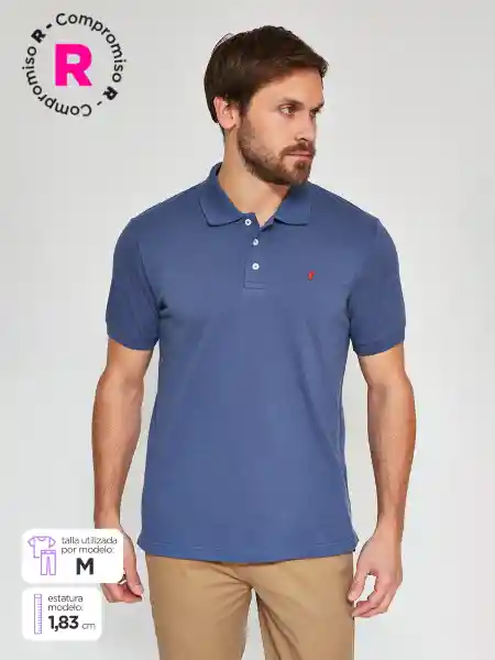 Kenneth Stevens Polera Manga Corta Piq Sb Denim XL SS25