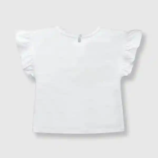 Polera Flores Bebé Niña White Talla 3/6M Colloky