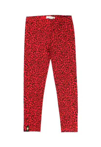 Leggins Kids Estampada Liberty 298 Niña Rojo Talla 6 Años Ficcus