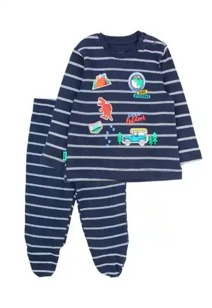 Pijama Bebé Listado Niño Azul 12 a 18 Meses 168