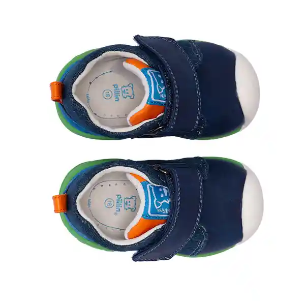 Zapato Bebe Niño Azul Pillín 18