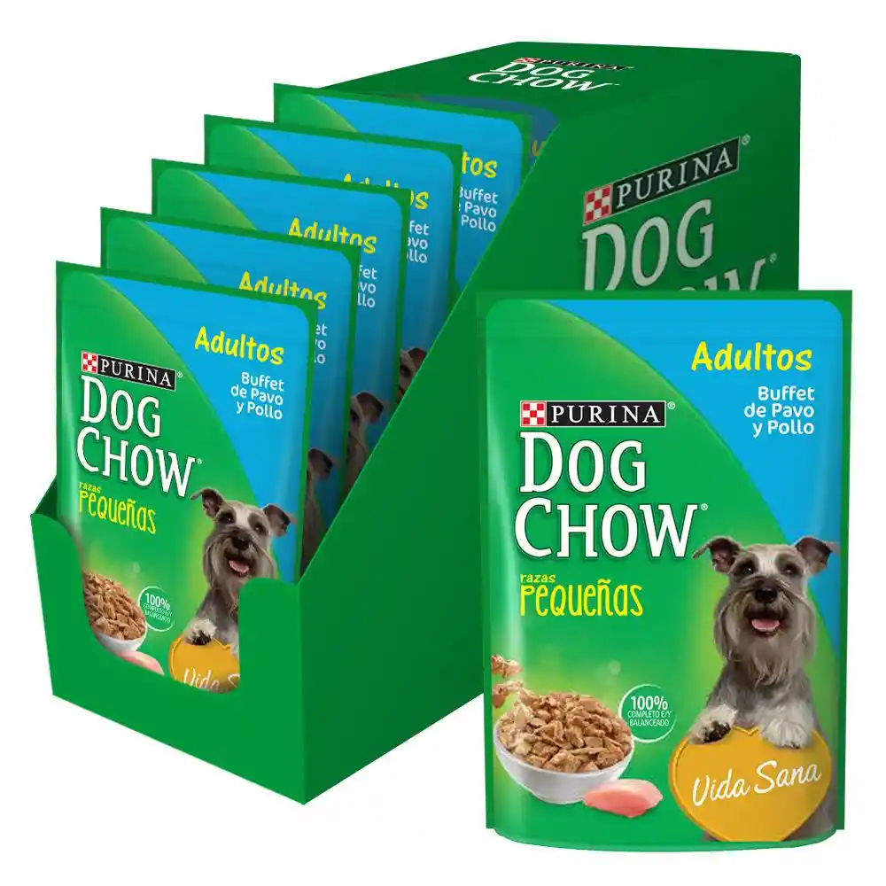 Dog Chow Sobre Adulto Raza Pequeña Pavo Pollo