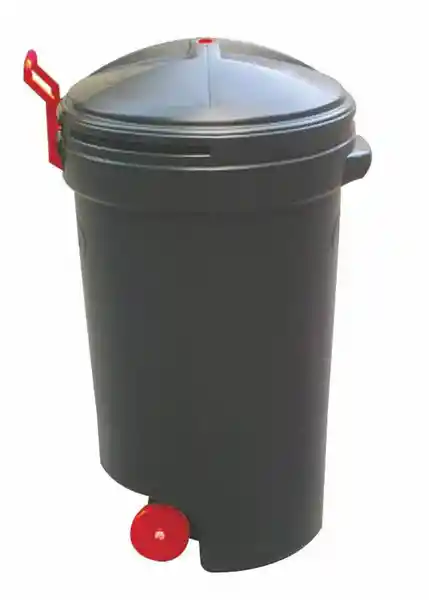 Basurero Con Rueda Negro