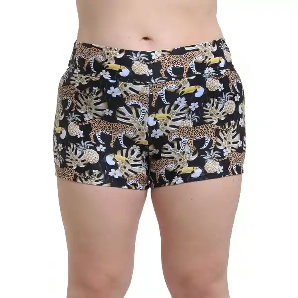 Bikini Short Estilo Hot Estampado Amarillo Talla XL Samia