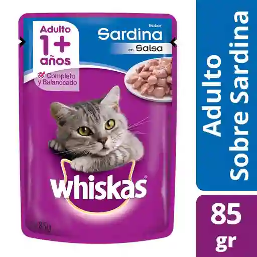 Whiskas Alimento para Gato Adulto Sabor Sardina en Salsa