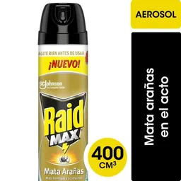 Raid Insecticida Max Mata Arañas Eucalipto en Aerosol