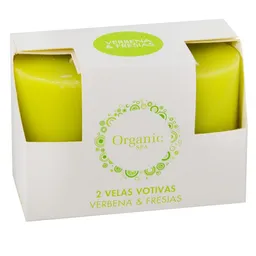 Organic Spa Vela Votiva Verbena Fresias W30vf