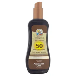 Australian Gold SPF 50 Spray Gel  Sunscreen With Instant Bronzer