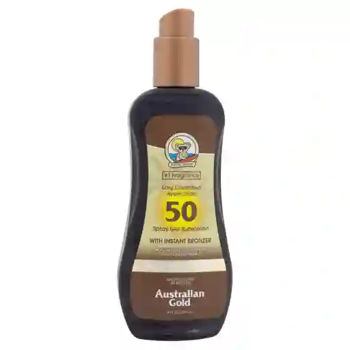 Australian Gold SPF 50 Spray Gel  Sunscreen With Instant Bronzer