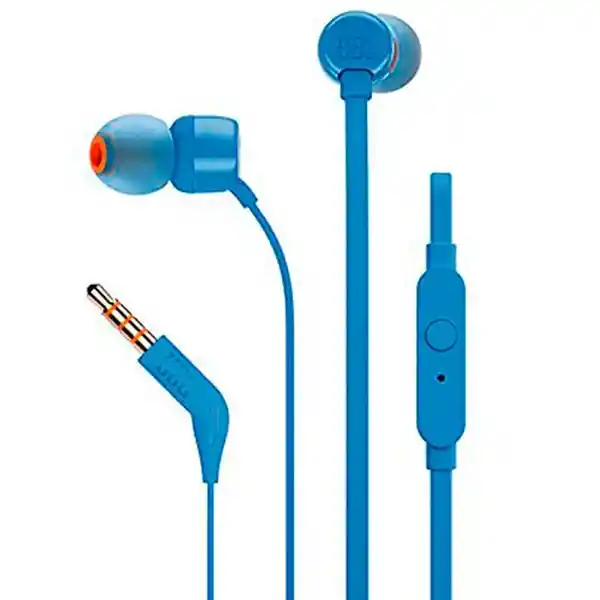 Jbl Audífonos in Ear Flat T110 Azul JBLT110BLU