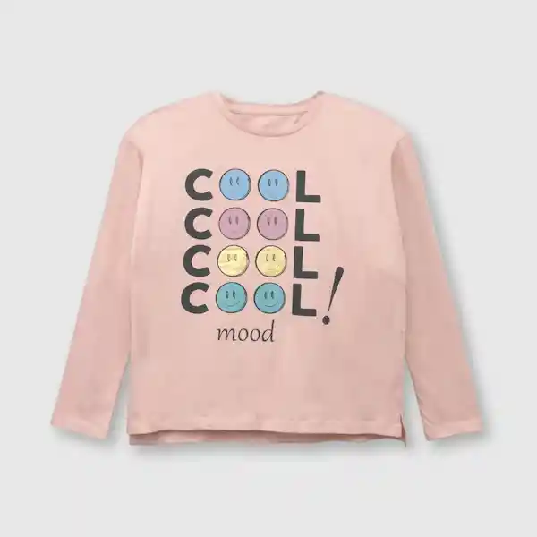 Polera Cool de Niña Rosa Talla 2A Colloky