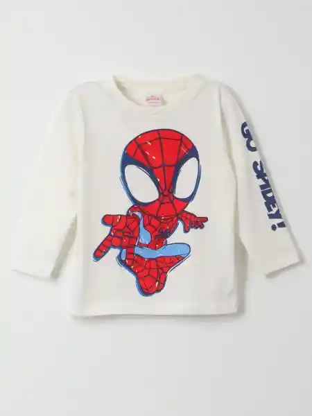 Spiderman Manga Larga B Ecru Talla 2 314012597 V26
