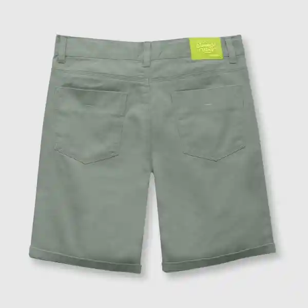 Bermuda Gabardina de Niño Oliva Talla 4A Colloky