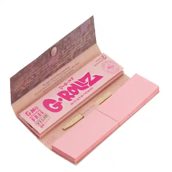 G Rollz Papelillo King Size + Tip + Tray Basket Pink Conejo