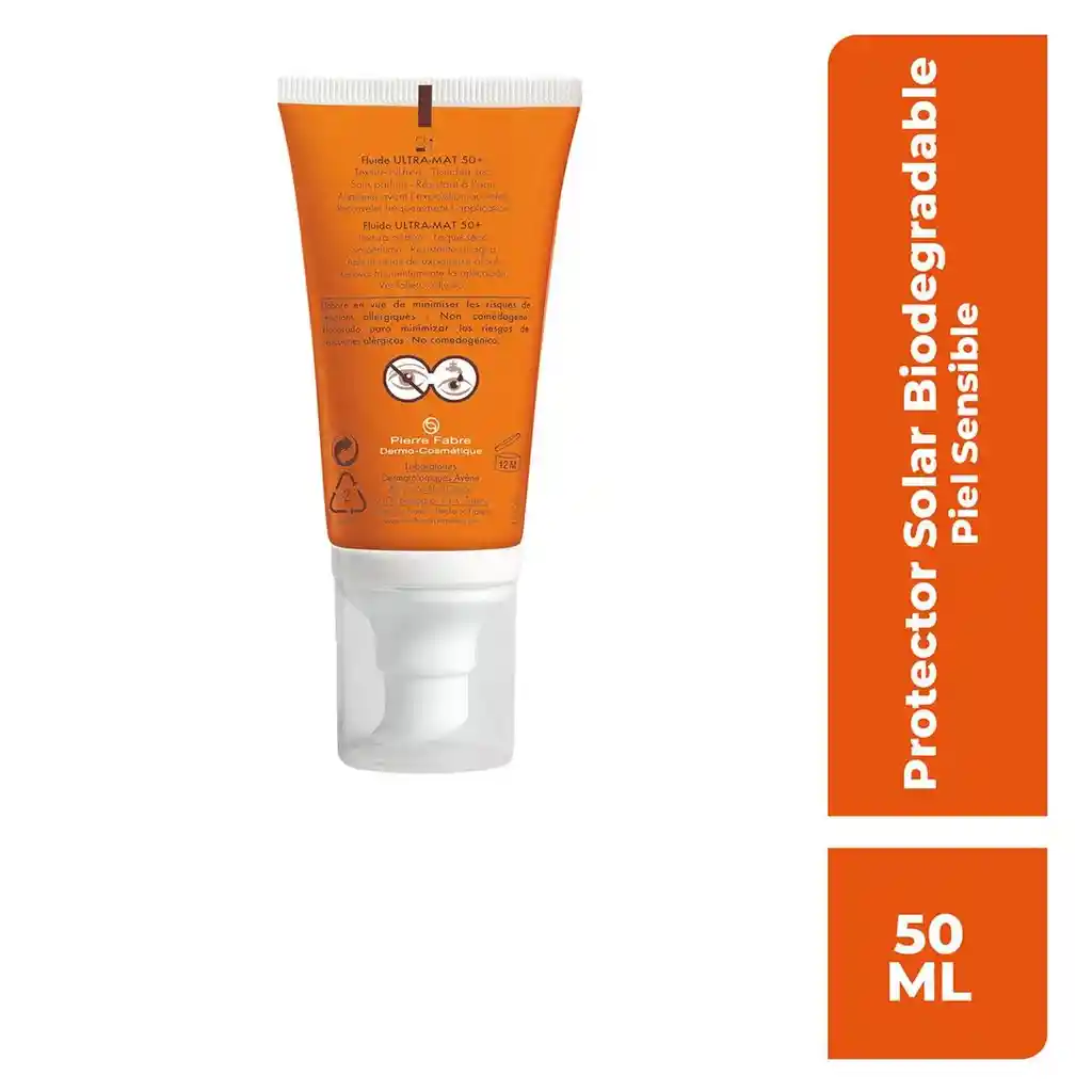 Eau Thermale Emulsión Solar Rostro Toque Seco Spf 50+