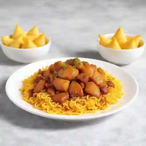 Chapsui De Carne Con Arroz Chaufan + 6u Wantan