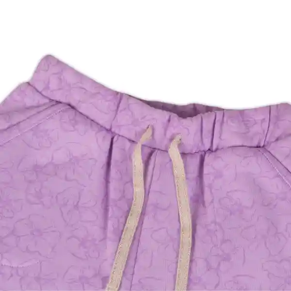 Short Franela Niña Lavanda Pillín Talla 12 A