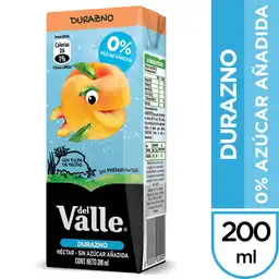 Del Valle Sin Azúcar Añadida Durazno 200 Ml