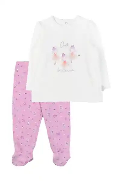 Pijama Cute 221 Bebé Niña Crudo Talla 3 a 6 Meses Ficcus