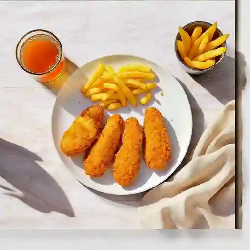 Chicken Fingers X6 + Papas Fritas Pequena + Bebida 250cc