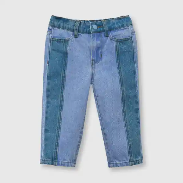 Jean Bloque de Bebé Niña Light Denim Talla 24M Colloky