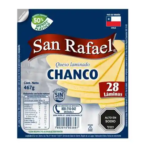 San Rafael Queso Chanco sin Lactosa