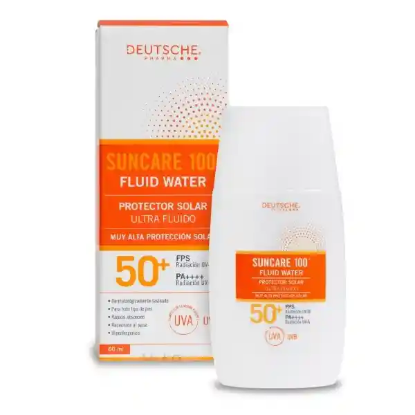 Suncare Protector Solar 100 Fluid Water Fps 50