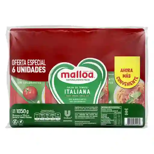 Malloa Salsa de Tomate Italiana