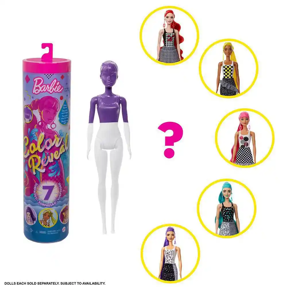 Barbie Juguete Color Reveal Mono-Neo