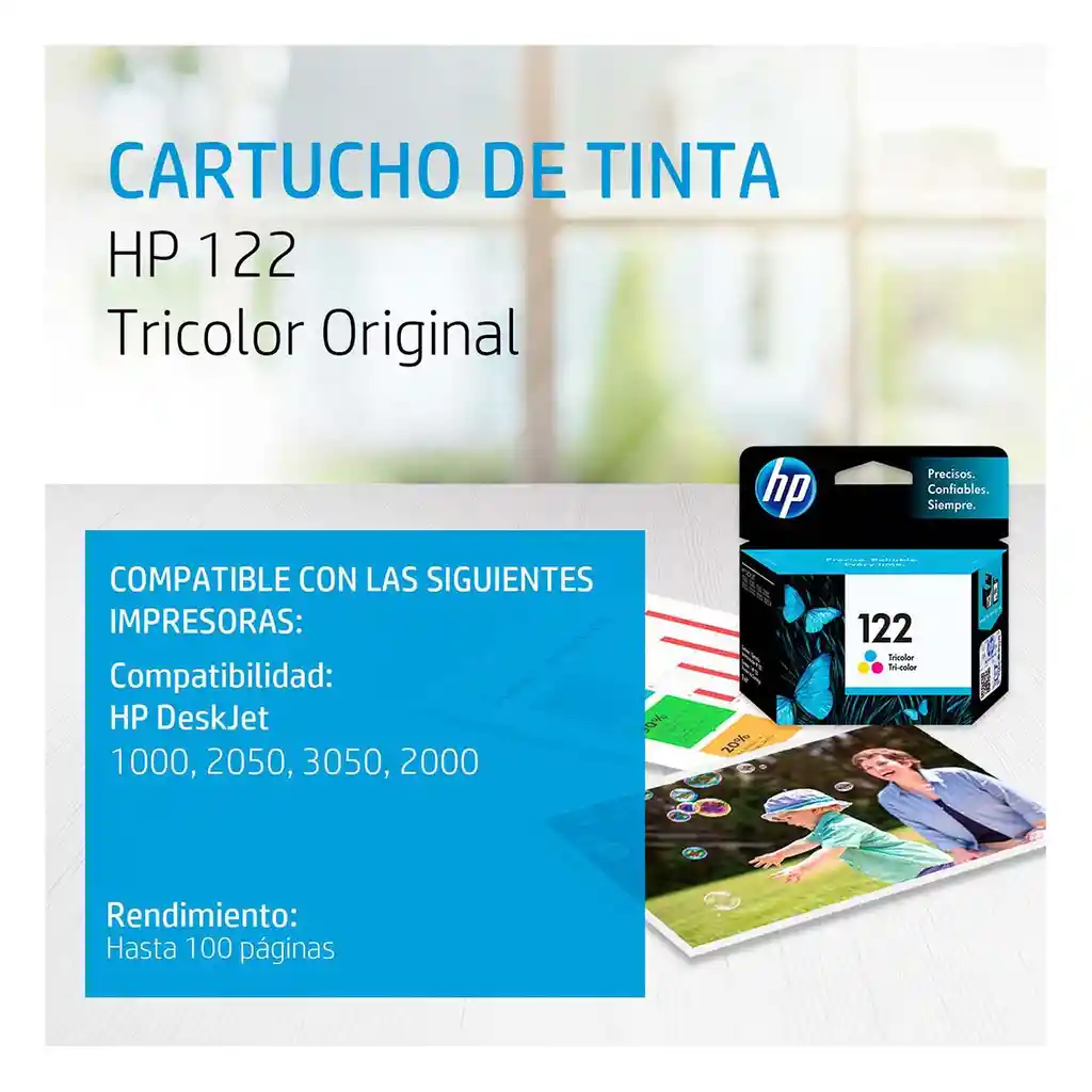 Hp Cartucho para Tinta Tricolor 122