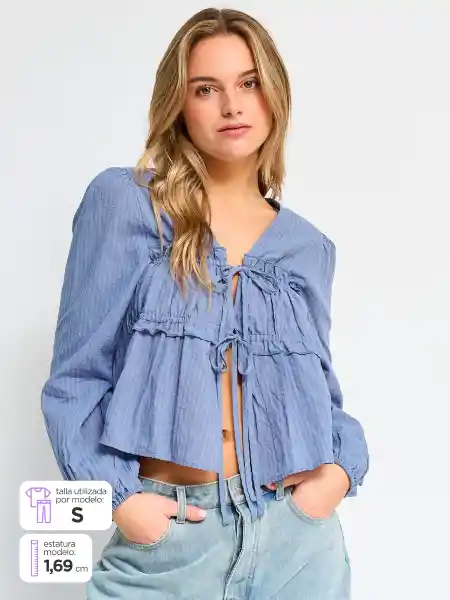 Index Blusa B S/25 Mujer Azul S IBL0224